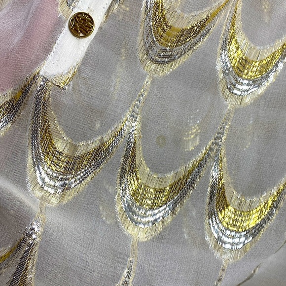 Lilly Pulitzer ELSA TOP, Gold & Silver Metallic Jacquard, small - Picture 16 of 16